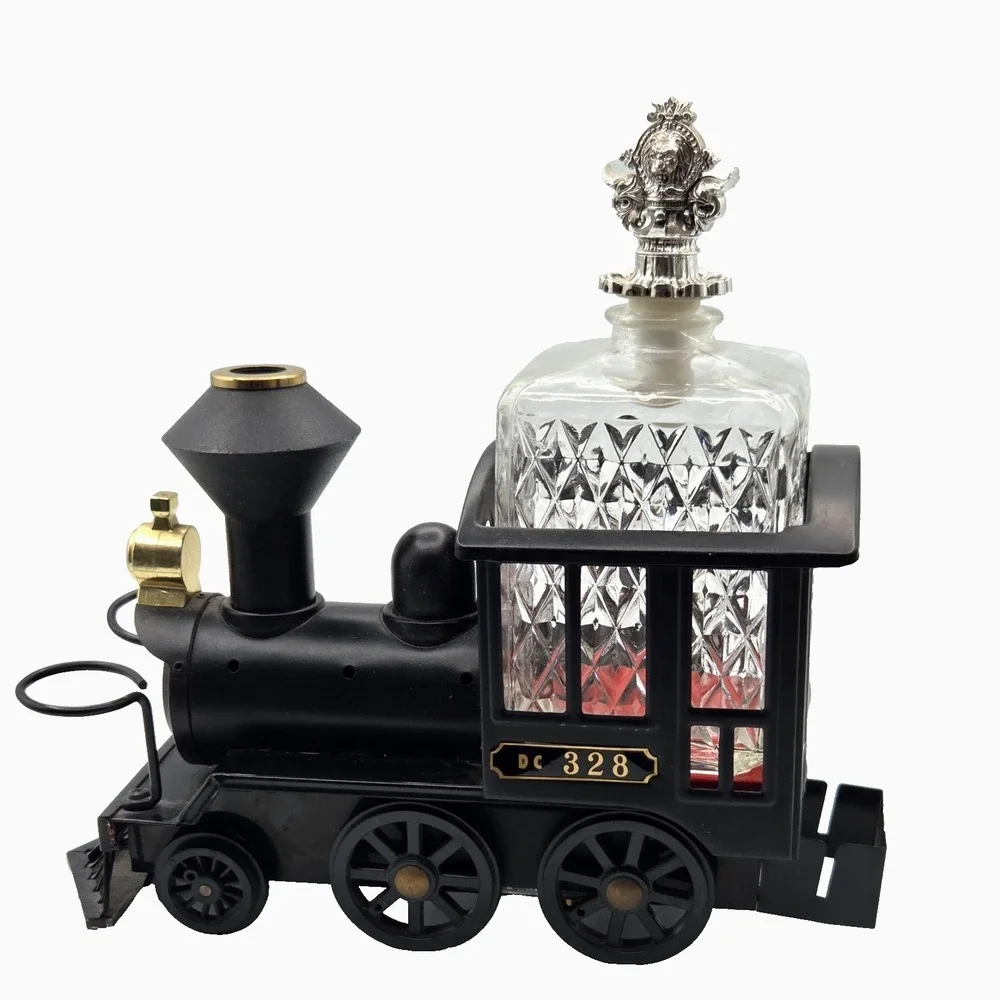 DC 328 TRAIN Locomotive Music Box Decanter  Bar Set  PLAYS 